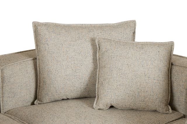 Tatum Beige Fabric 5pc Bumper Sectional