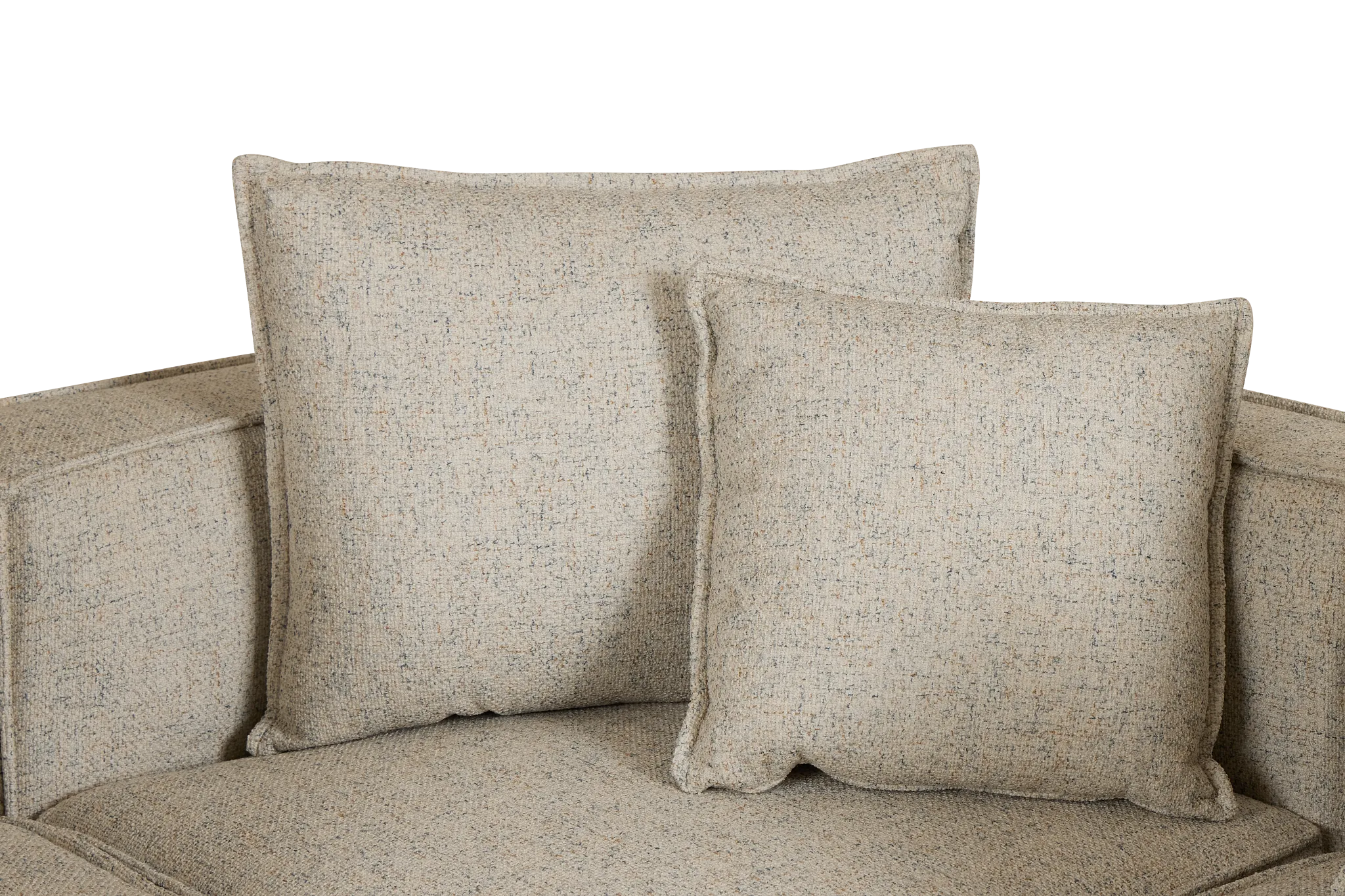 Tatum Beige Fabric 5pc Bumper Sectional