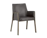 Liana Dark Gray Upholstered Arm Chair
