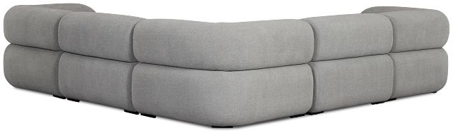 Celeste Light Gray Fabric 5-piece Modular Sectional