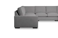 Edgewater Revenue Gray Large Right Chaise Sectional