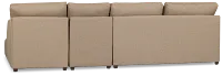 Tate Brown Fabric Small Right Chaise Sectional