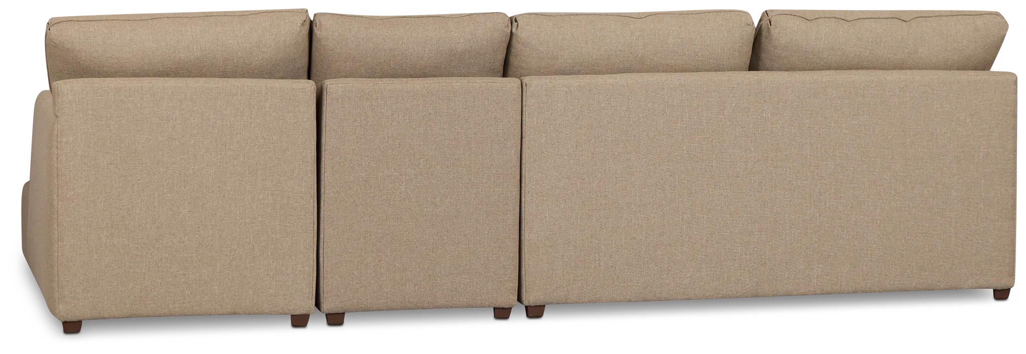 Tate Brown Fabric Small Right Chaise Sectional