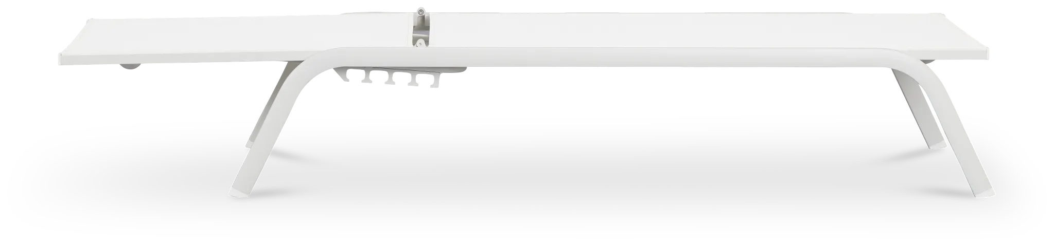 Riviera White Sling Chaise