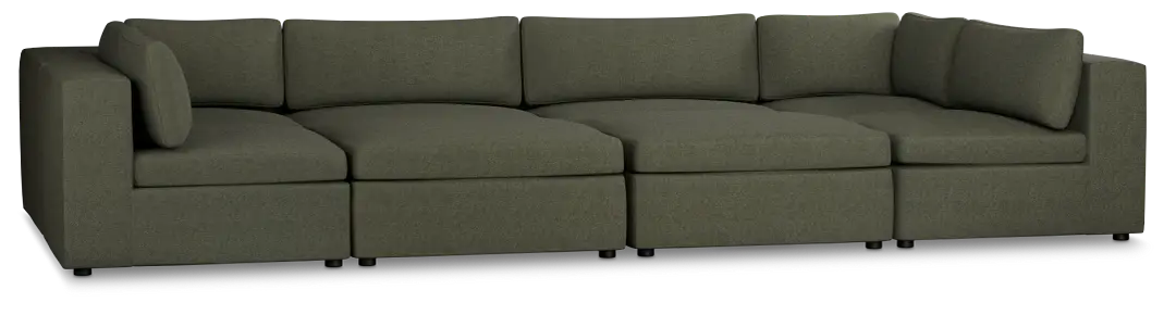 Destin Sutton Green Fabric 8-piece Pit Sectional Destin Sutton Green Fabric 8-piece Pit Sectional