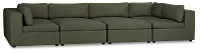 Destin Sutton Green Fabric 8-piece Pit Sectional