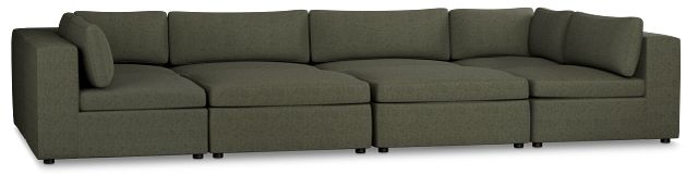 Destin Sutton Green Fabric 8-piece Pit Sectional