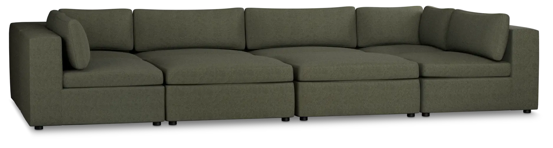 Destin Sutton Green Fabric 8-piece Pit Sectional Destin Sutton Green Fabric 8-piece Pit Sectional