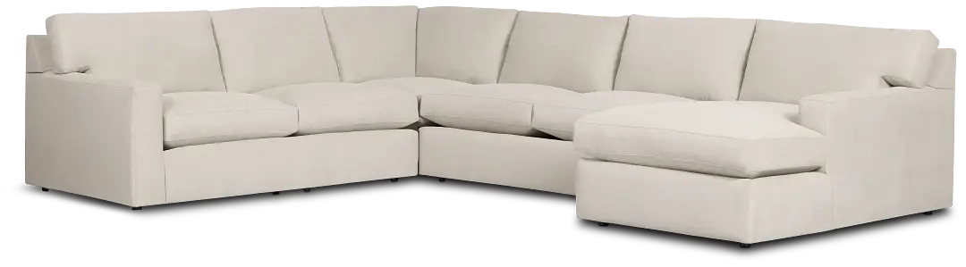 Hudson Gray Fabric Medium Right Chaise Sectional Hudson Gray Fabric Medium Right Chaise Sectional