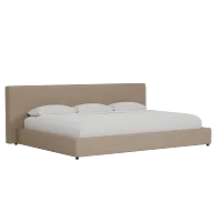 Grayton Merino Brown 44" Upholstered Platform Bed