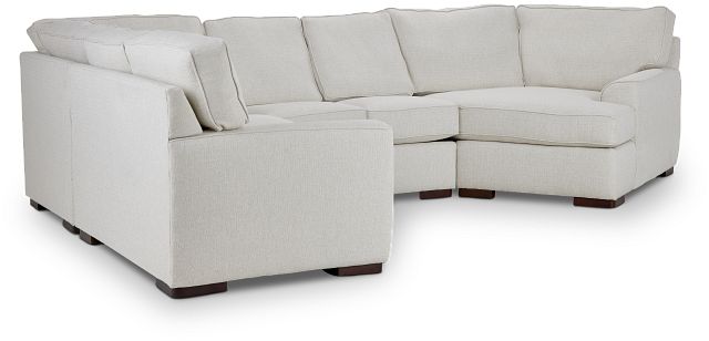 Austin White Fabric Small Right Cuddler Sectional (0)