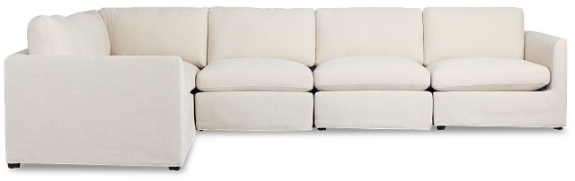 Willow Light Beige Fabric Large Two-arm Sectional