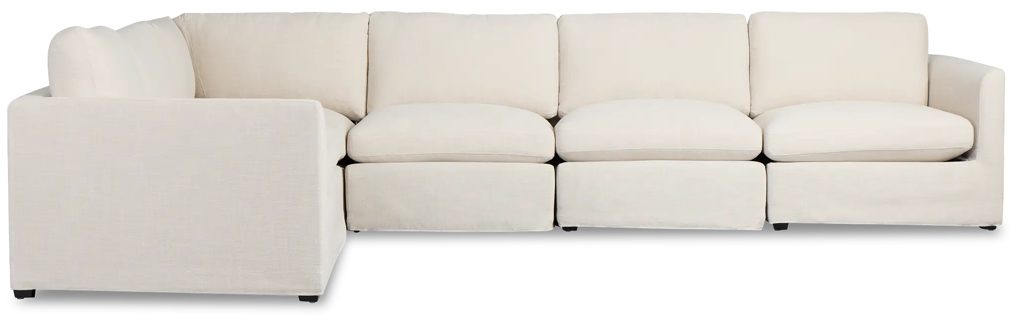 Willow Light Beige Fabric Large Two-arm Sectional Willow Light Beige Fabric Large Two-arm Sectional