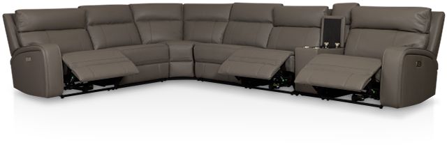 Rhett Gray Micro Large Two-arm Power Reclining Sectional