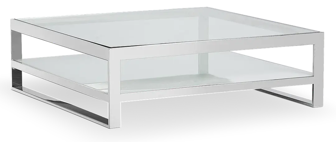 Miami White Glass Square Coffee Table Miami White Glass Square Coffee Table