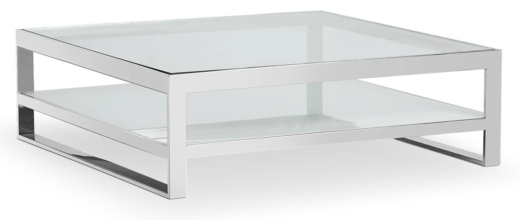 Miami White Glass Square Coffee Table