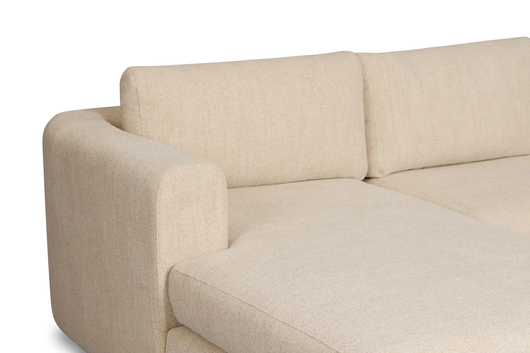 Alma Light Beige Fabric Left Chaise Sectional Alma Light Beige Fabric Left Chaise Sectional