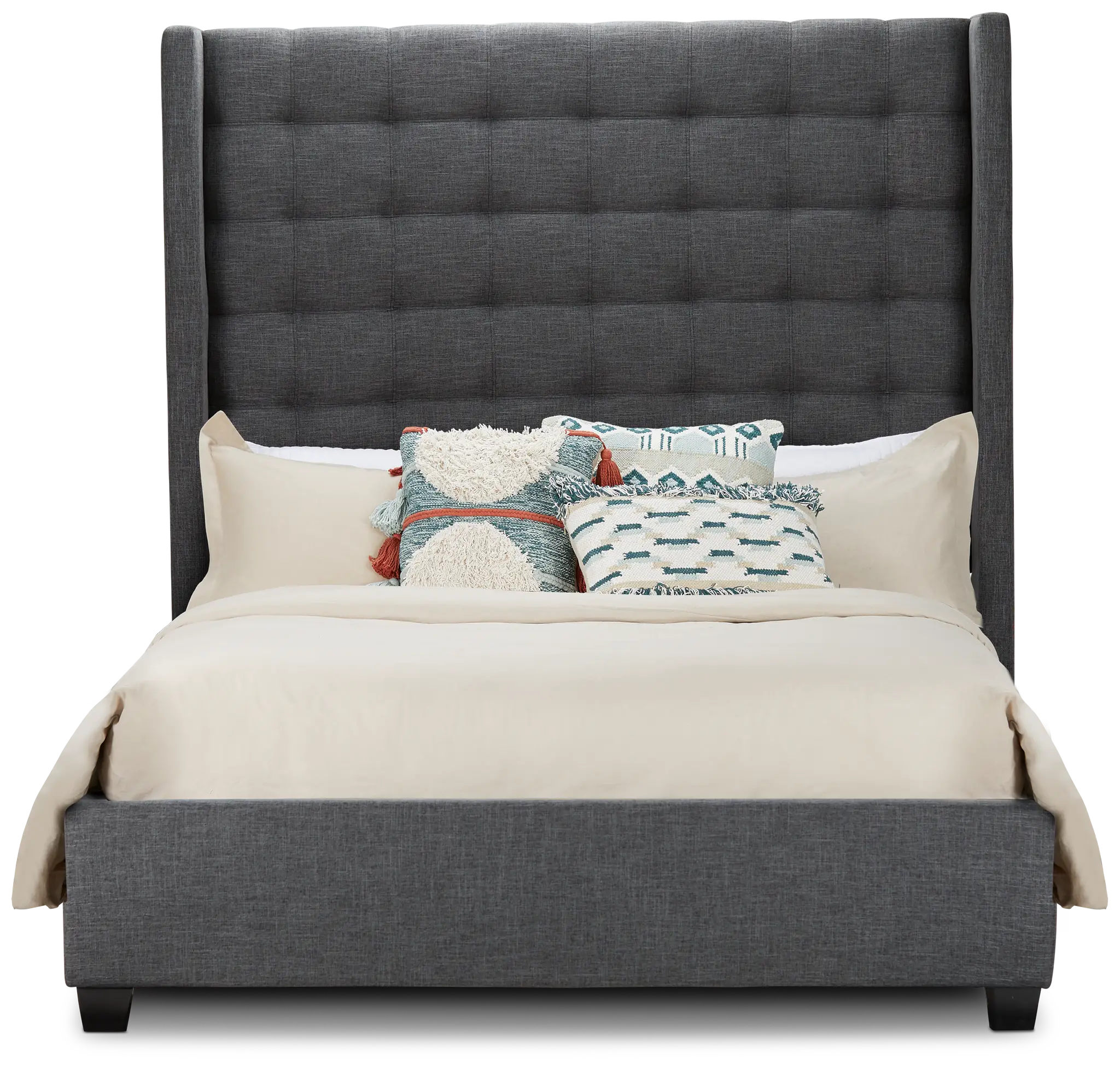 Chatham Dark Gray High Platform Bed Chatham Dark Gray High Platform Bed