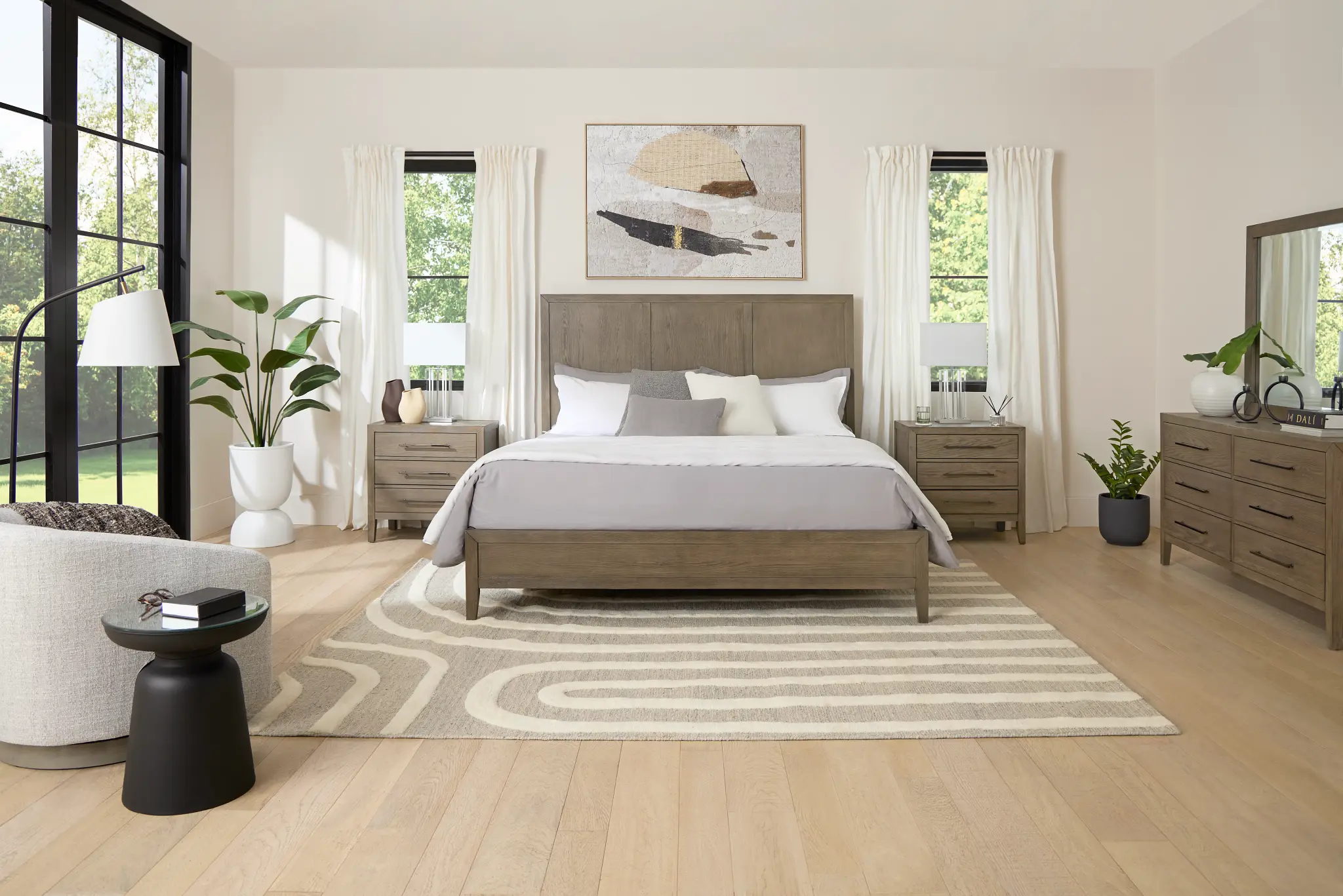 Alden Gray Wood Platform Bed Alden Gray Wood Platform Bed