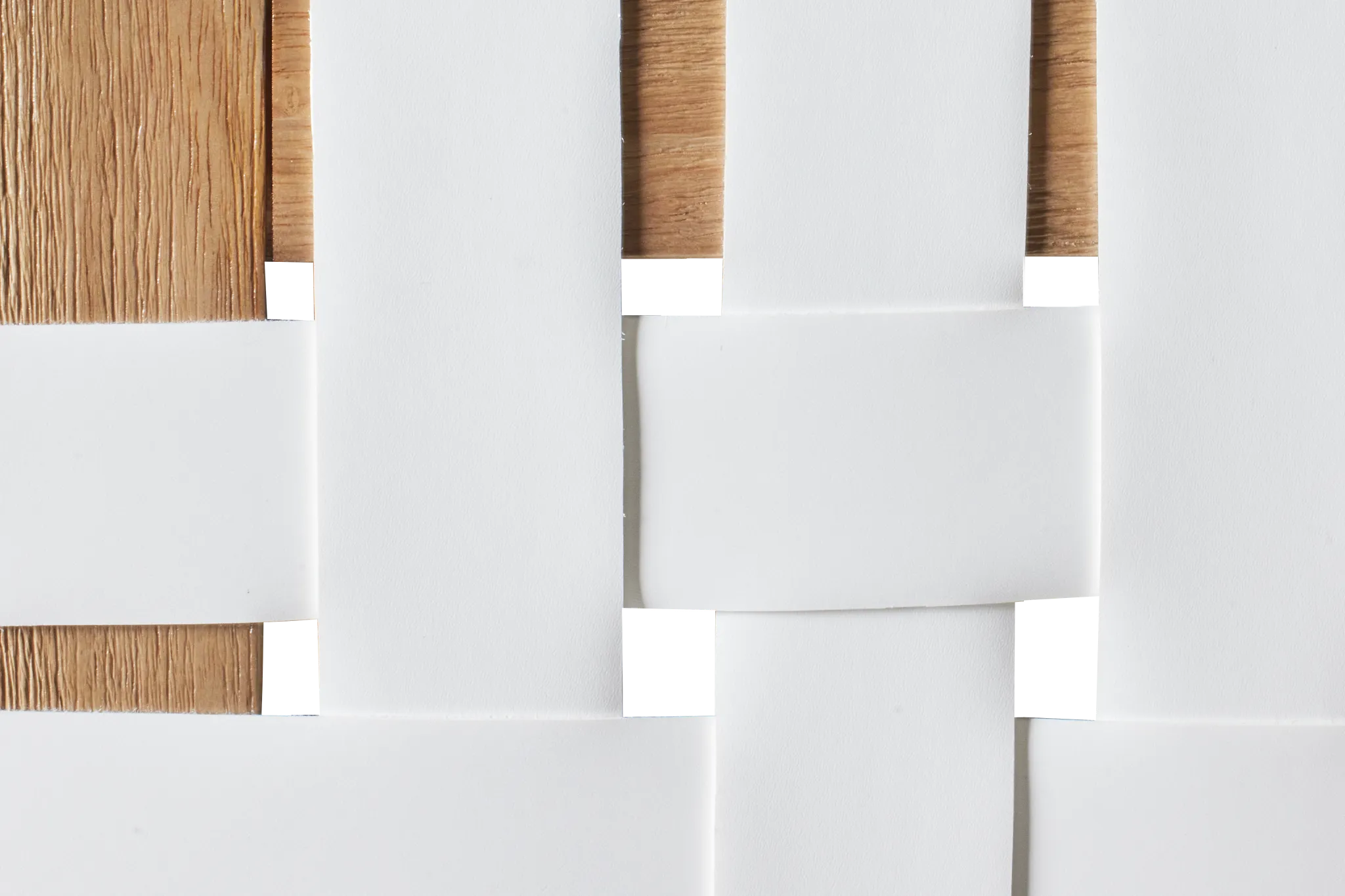 Haven White Woven Leather Arm Chair