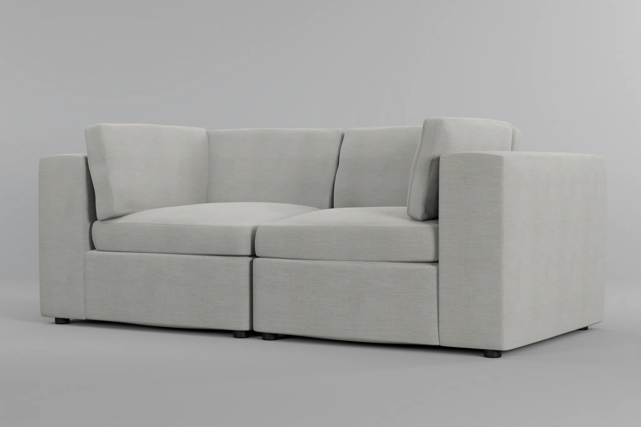 Destin Maguire Ivory Fabric 2-piece Modular Sofa