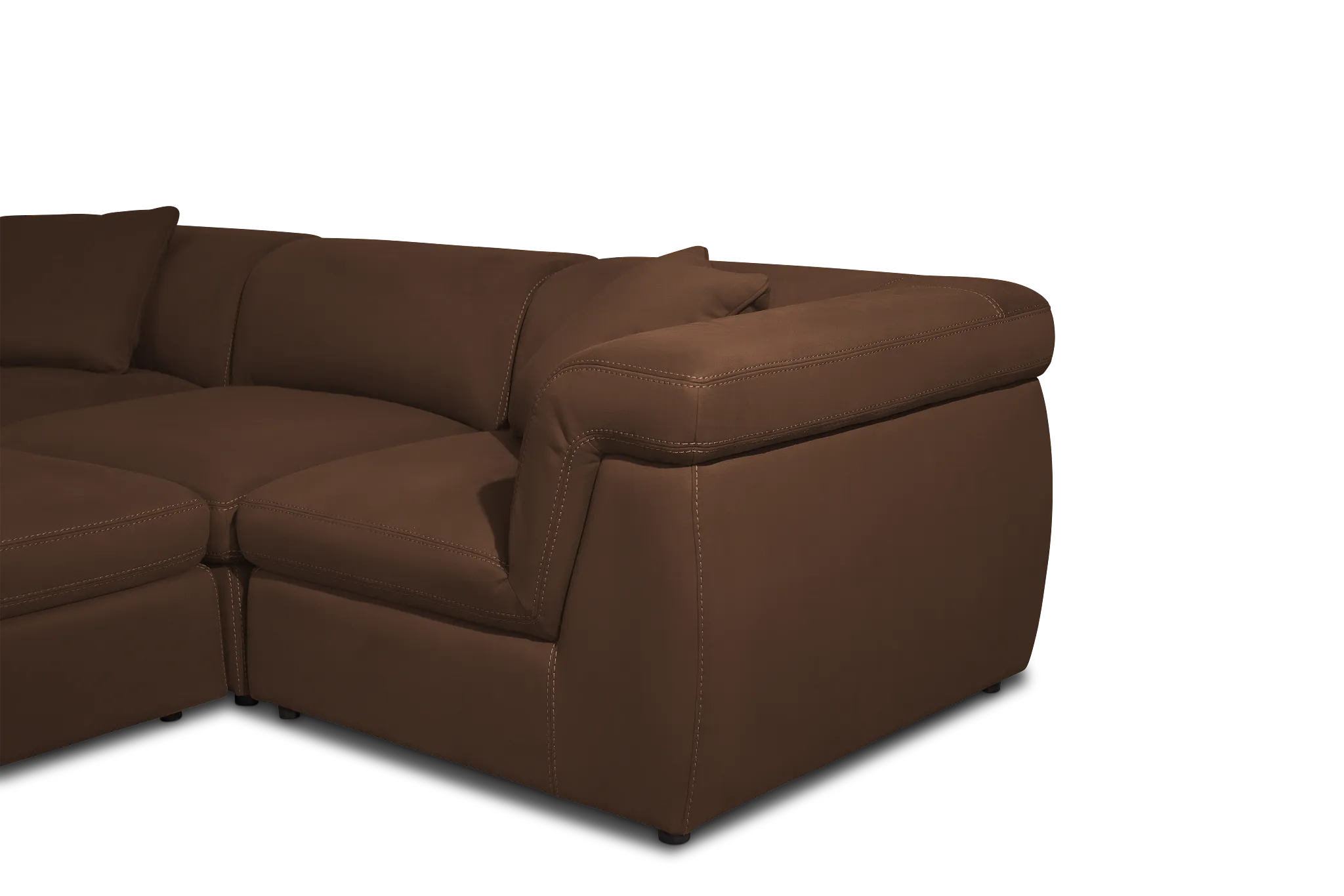 Aria Dark Brown Micro Immersive 10-piece Modular Sectional W/4 Speakers