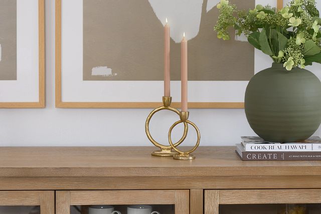 Ringo Gold Small Candle Holder
