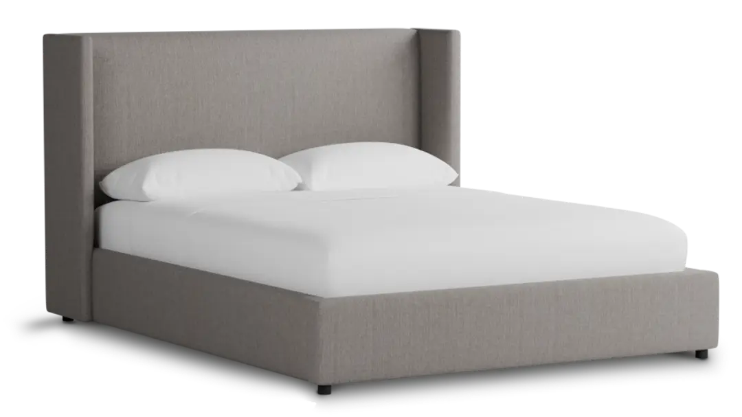 Captiva Peyton Gray 48" Upholstered Shelter Bed Captiva Peyton Gray 48" Upholstered Shelter Bed