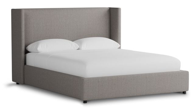 Captiva Peyton Gray 48" Upholstered Shelter Bed