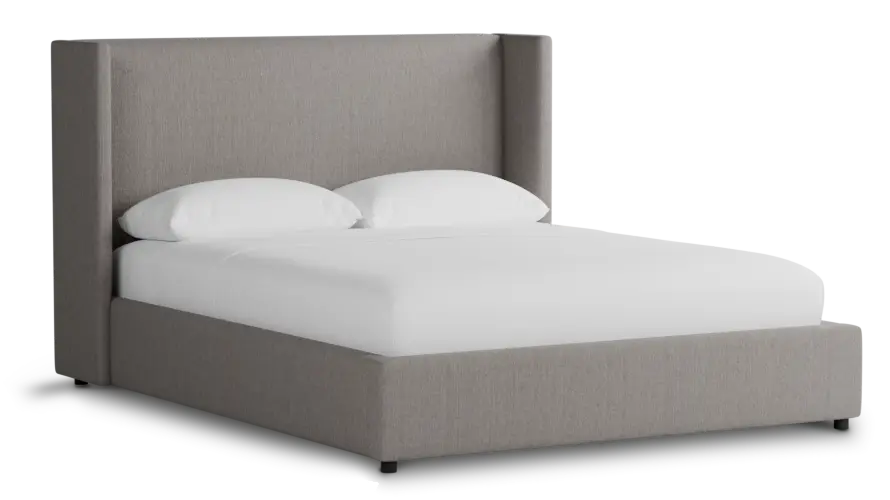 Captiva Peyton Gray 48" Upholstered Shelter Bed Captiva Peyton Gray 48" Upholstered Shelter Bed