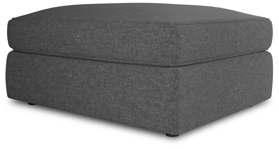 Siesta Delray Dark Gray Fabric Ottoman