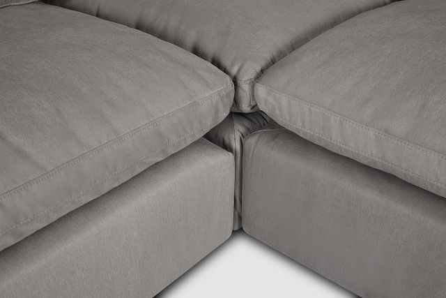 Nixon Light Gray Fabric 8-piece Modular Sectional