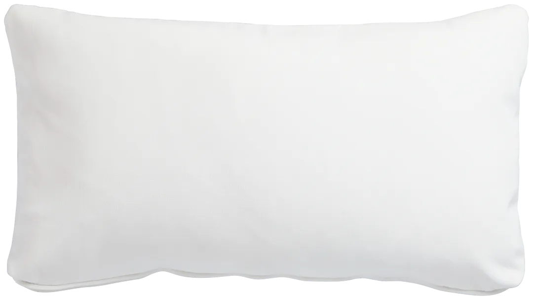 Reign White Lumbar Accent Pillow