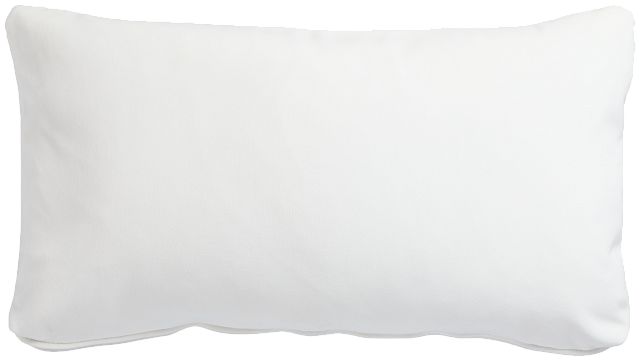 Reign White Lumbar Accent Pillow