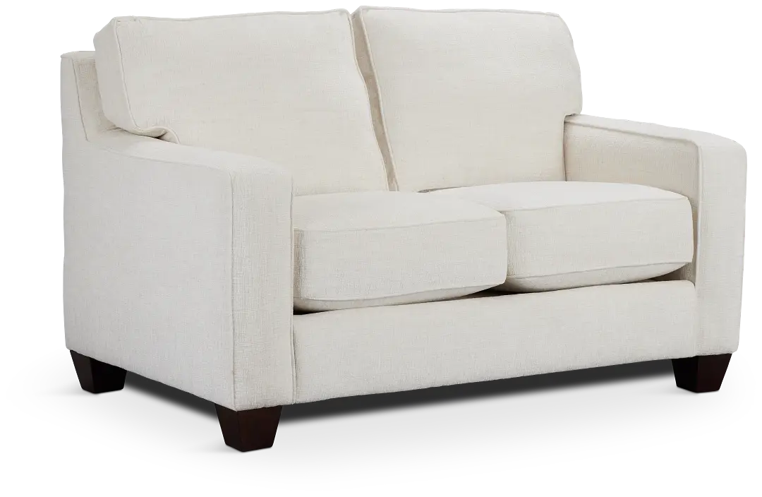 Andie White Fabric Loveseat Andie White Fabric Loveseat