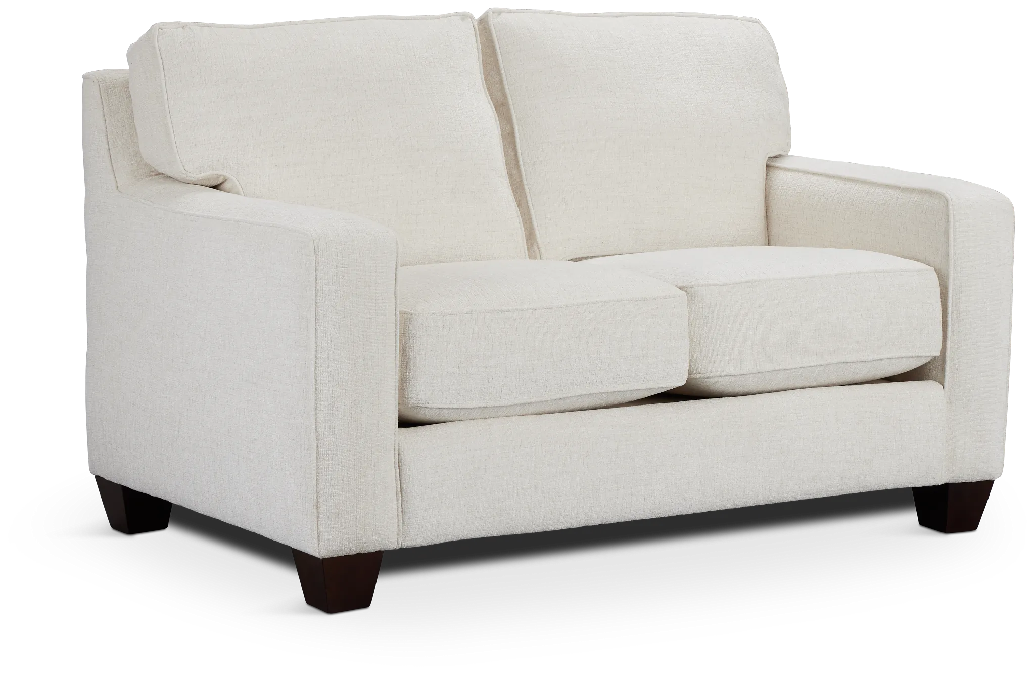 Andie White Fabric Loveseat