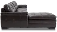 Braden Dark Brown Leather Small Left Chaise Sectional