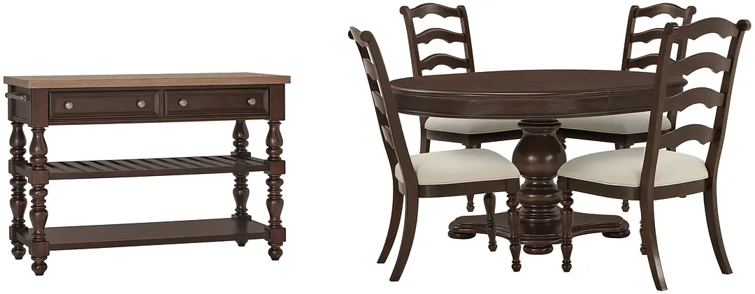 Savannah Dark Tone Round Dining Room Savannah Dark Tone Round Dining Room