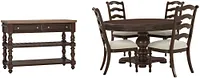 Savannah Dark Tone Round Dining Room