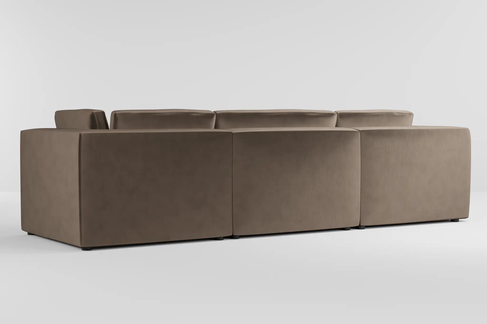 Destin Joya Beige Velvet 3-piece Modular Sofa Destin Joya Beige Velvet 3-piece Modular Sofa