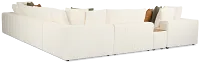 Cruz White Fabric 6-piece Modular Sectional With Console