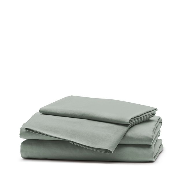 Rest & Renew Linen Blend Blue Sheet Set