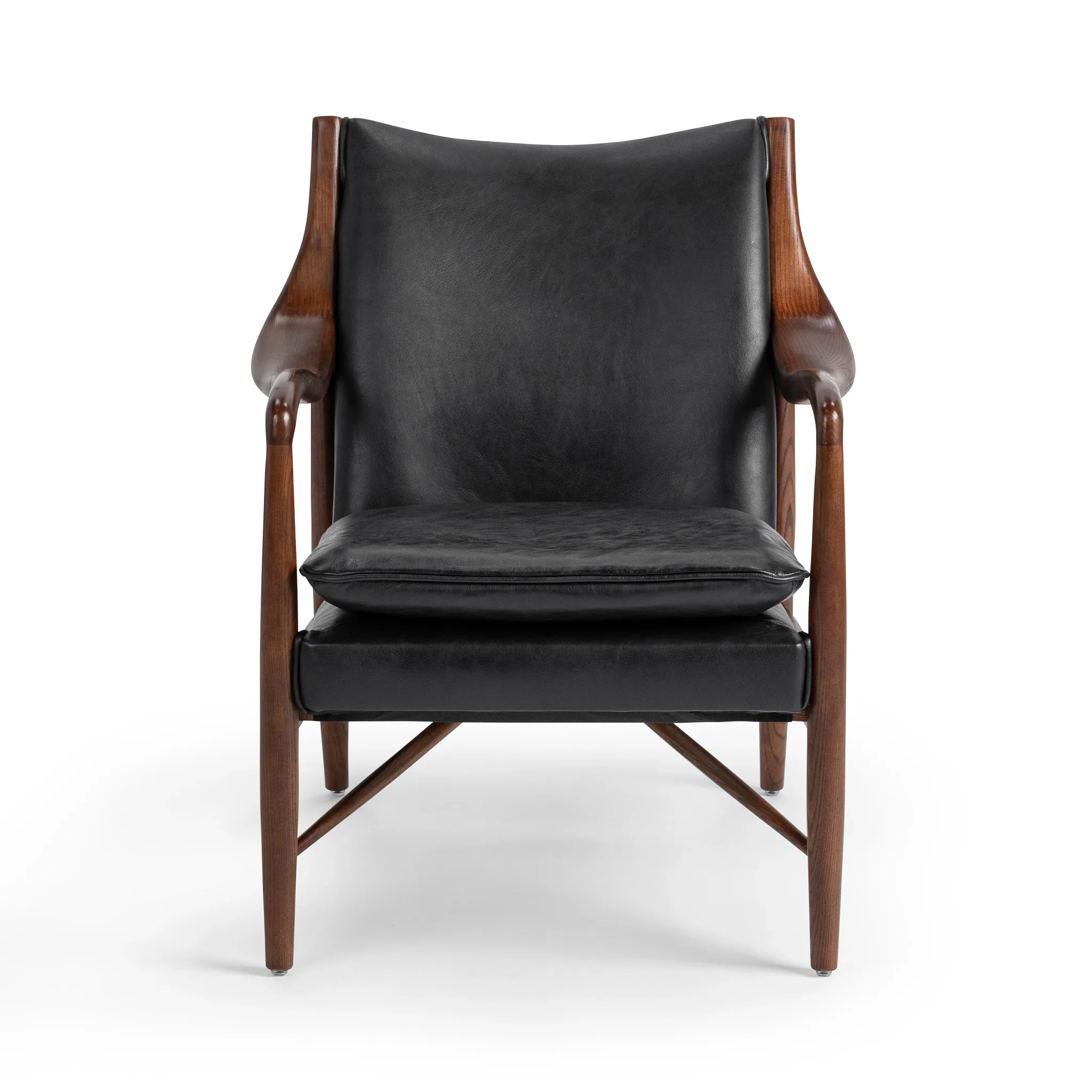 Cade Black Leather Accent Chair