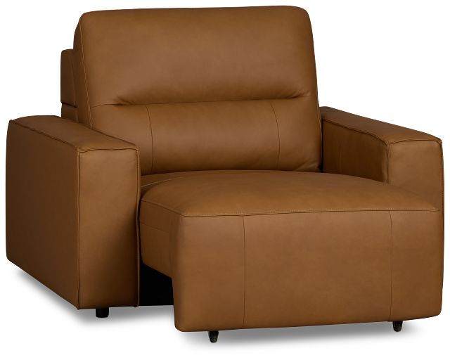 Rudy Brown Lthr/vinyl Power Reclining Chaise