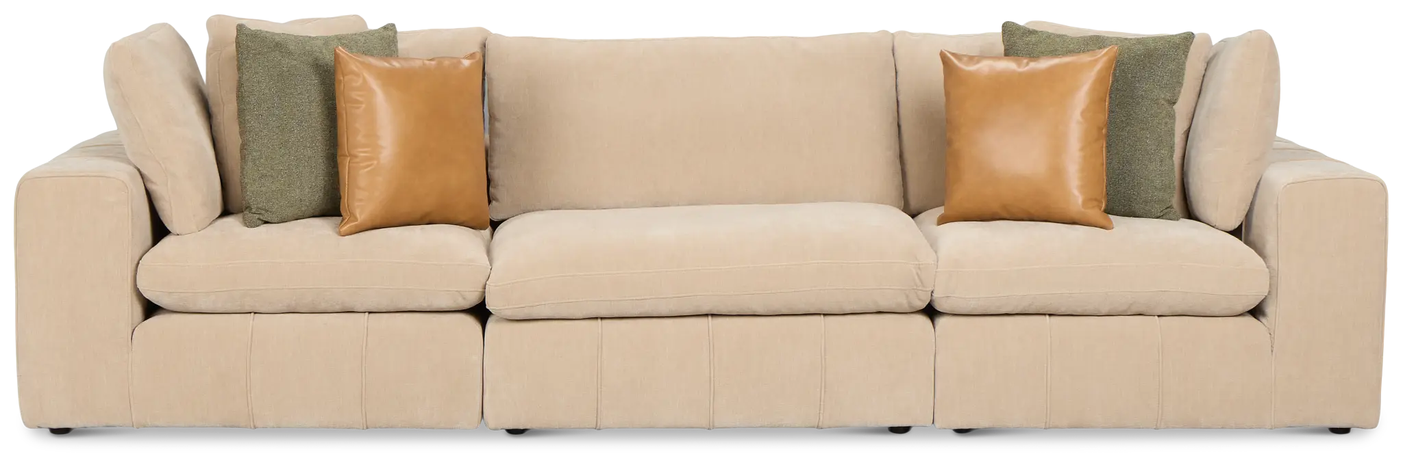 Cruz Light Beige Fabric 3-piece Modular Sofa Cruz Light Beige Fabric 3-piece Modular Sofa