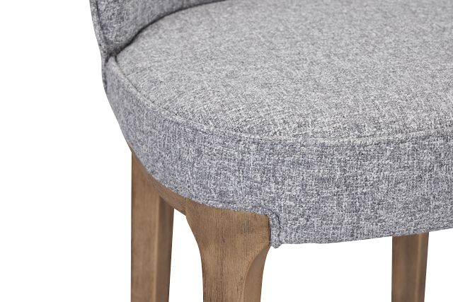 Libby Dark Gray Fabric 24" Upholstered Barstool