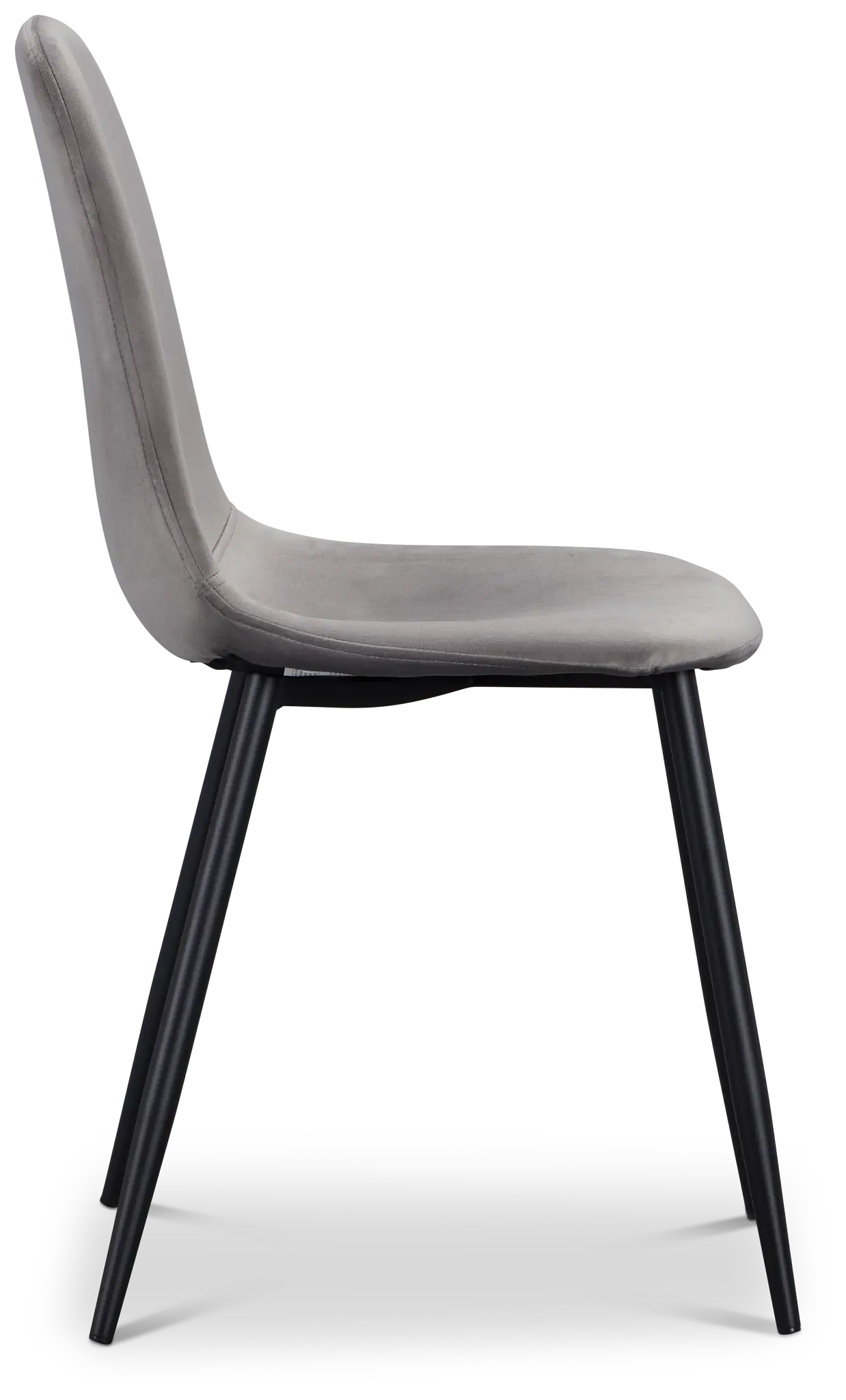 Havana Light Gray Velvet Upholstered Side Chair W/ Black Legs Havana Light Gray Velvet Upholstered Side Chair W/ Black Legs