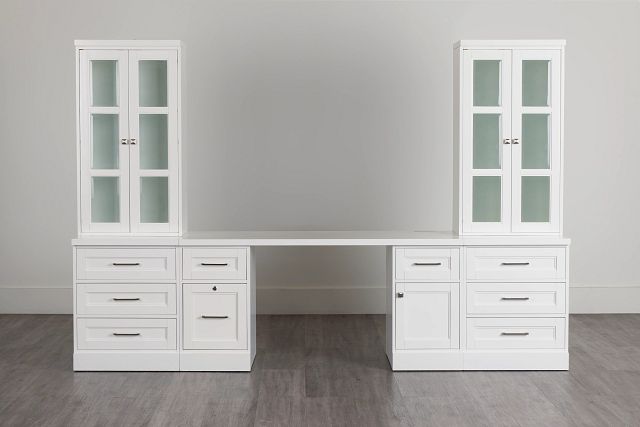 Newport White Drawer Wall Desk