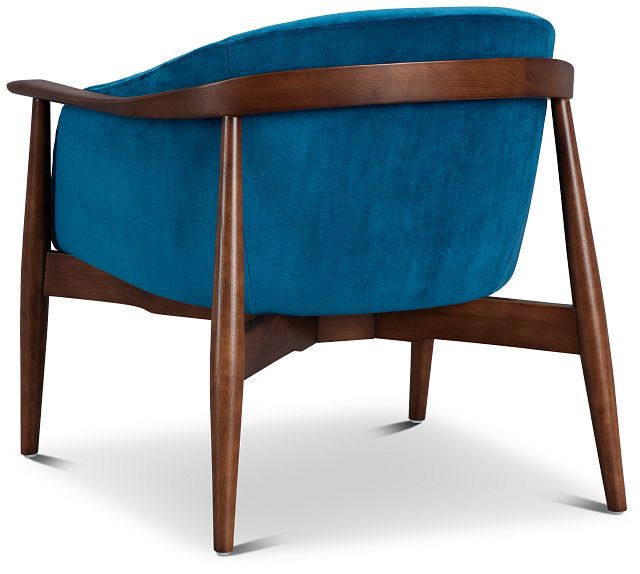 Nova Blue Velvet Accent Chair