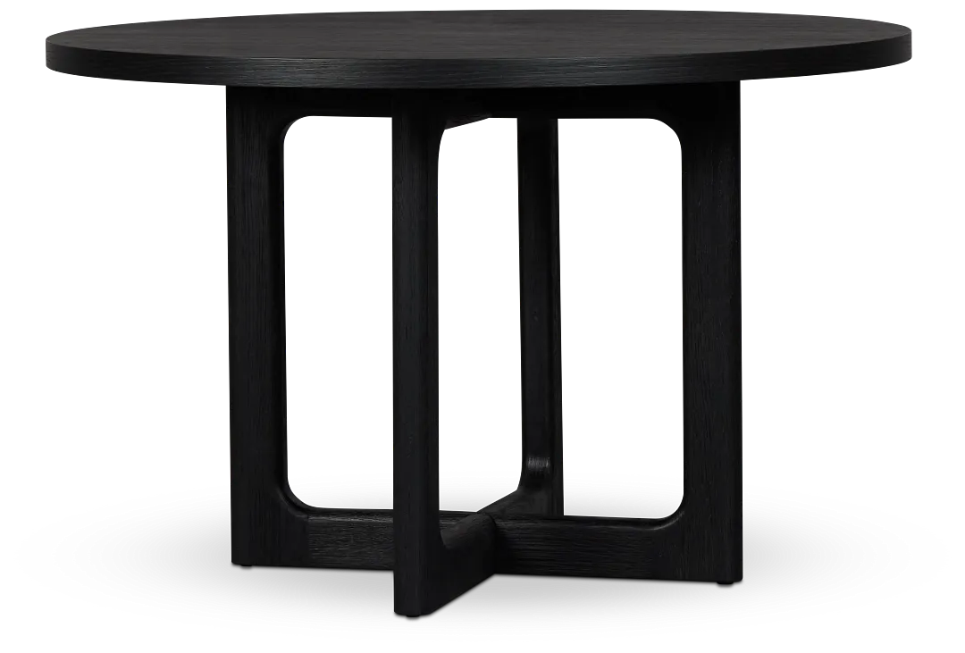 Santorini Black 47" Round Table